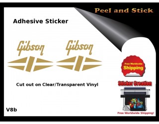 Gibson Guitar Adhesive Sticker v8